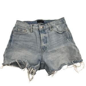 Free Assembly Light Wash Distressed Denim Shorts Size 2 Cut Off